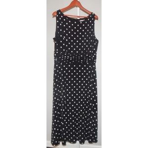 Jessica H Black/White Polka Dot Dress 20W